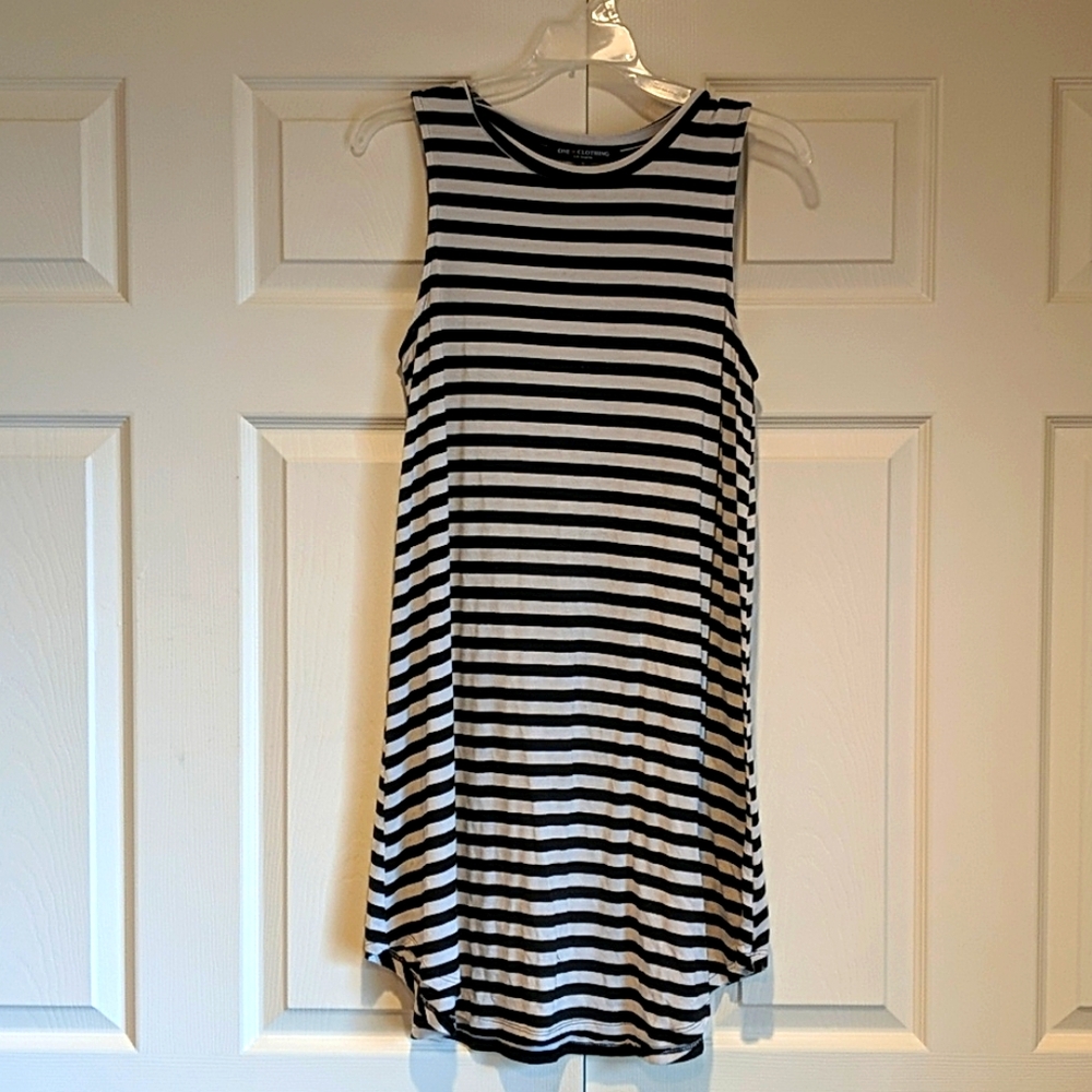 Black and white striped sundress size small